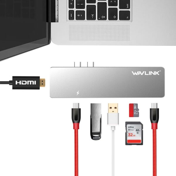 Docking Station Wavlink WL-UHP3405M Mini Dock for MacBook
