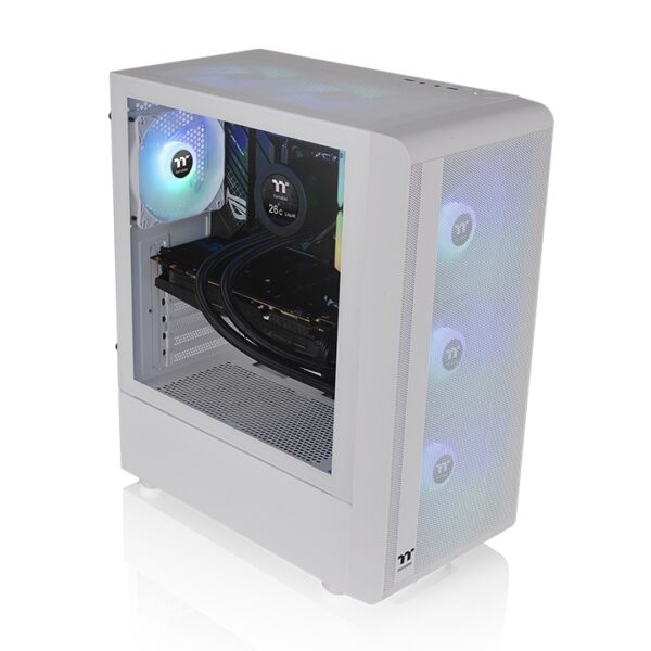 TT S200 TG ARGB Snow Mid Tower Chassis