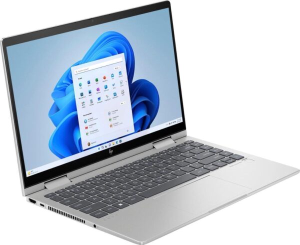 HP Envy 16-AC0023DX laptop with 16-inch WUXGA X360 touchscreen, Intel Core Ultra 7 processor, 16GB RAM, 1TB SSD, and Intel integrated graphics in Glacier Silver color.