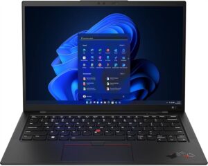 ThinkPad X1 Carbon Gen 12 with 14" WUXGA touchscreen, Core Ultra 7 processor, 32GB DDR5 RAM, 1TB NVMe storage, Windows 11 Pro, and 3 years warranty.